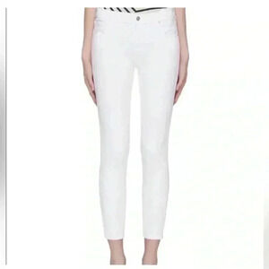 J Brand Cropped Skinny Pantalon in White